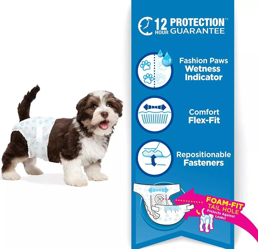 Manufacturer Amazon Basic China Factory Wholesale Male Female Dog Wrap Dog Disposable Diapers/Pads Top Prices for Dogs Diapers Pad on Sale FDA/CE Cheap Delivery